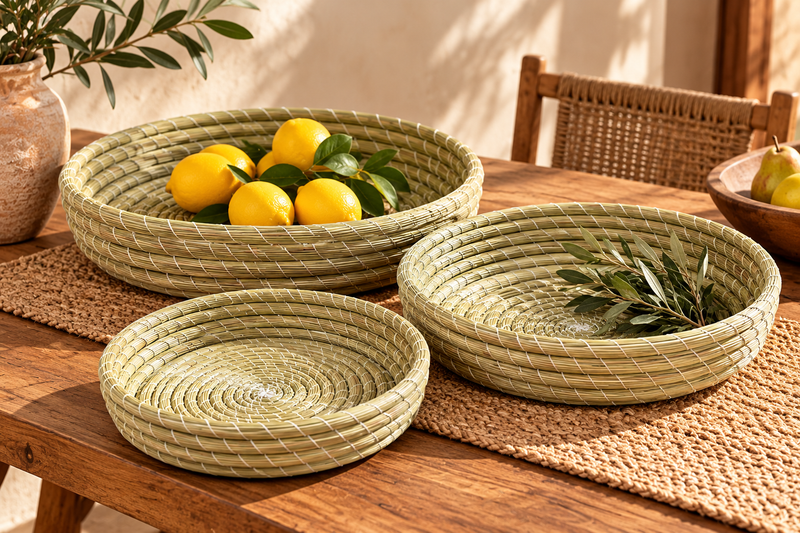 Set of 3 Woven Nesting Baskets — product view