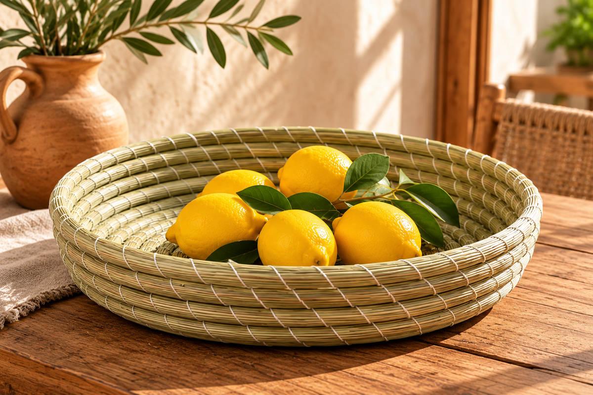 Lot de 3 paniers gigognes en fibres naturelles — Kartouzou