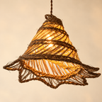 Suspension tressée en fibres naturelles, style bohème — Kartouzou