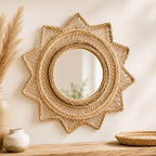Miroir soleil tressé à pointes