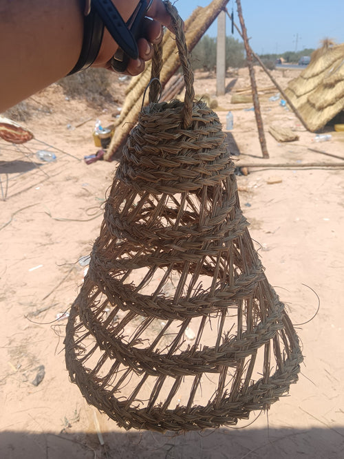 Flared Woven Pendant Lampshade — product view