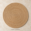 Visuel illustratif généré par IA — Set de table rond en jute – style naturel ; modèle réel à confirmer