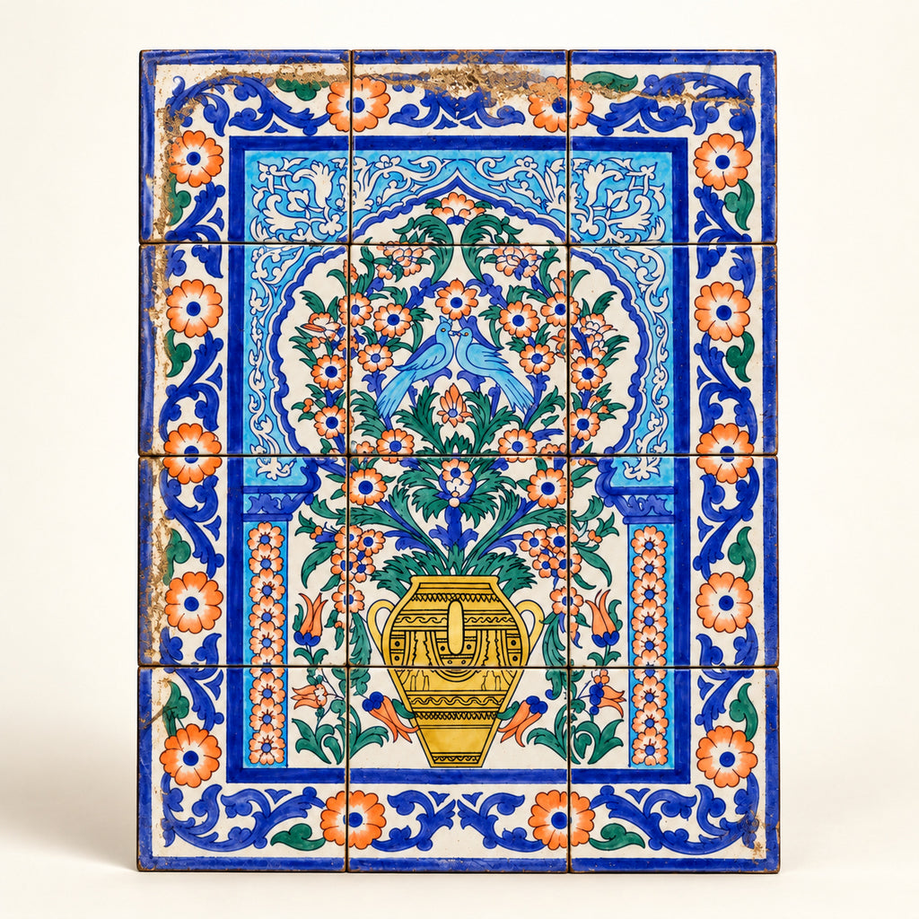Floral Bouquet Decorative Tile Panel — studio view. AI-generated product visualisation.