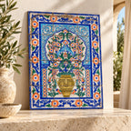 Floral Bouquet Decorative Tile Panel — lifestyle setting. AI-generated product visualisation.