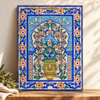 Floral Bouquet Decorative Tile Panel — alternative presentation. AI-generated product visualisation.