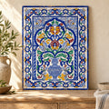 Floral Urn Decorative Tile Panel — styled interior presentation. AI-generated product visualisation.