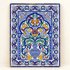 Floral Urn Decorative Tile Panel — studio view. AI-generated product visualisation.