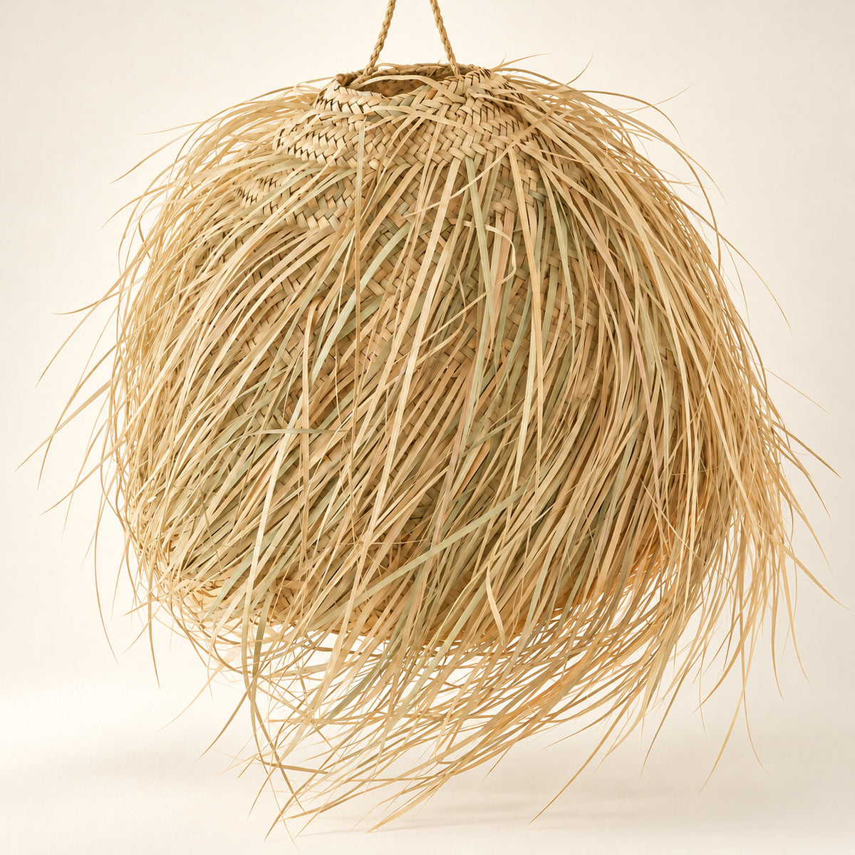 Long-Fringed Pendant Lampshade — studio view. AI-generated product visualisation.
