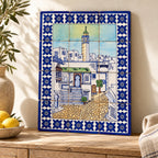 Medina Street Decorative Tile Panel — styled interior presentation. AI-generated product visualisation.