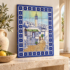 Medina Street Decorative Tile Panel — lifestyle setting. AI-generated product visualisation.