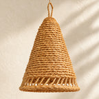 Slim Woven Cone Pendant Lampshade — alternative presentation. AI-generated product visualisation.