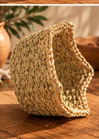 Corbeille décorative tressée en fibres naturelles — Kartouzou
