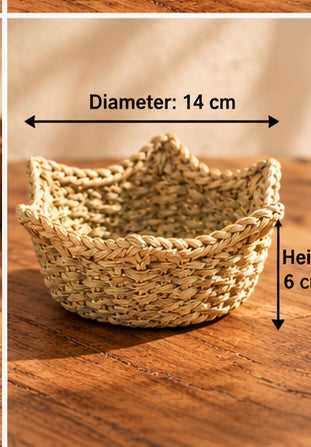 Corbeille décorative tressée en fibres naturelles — Kartouzou