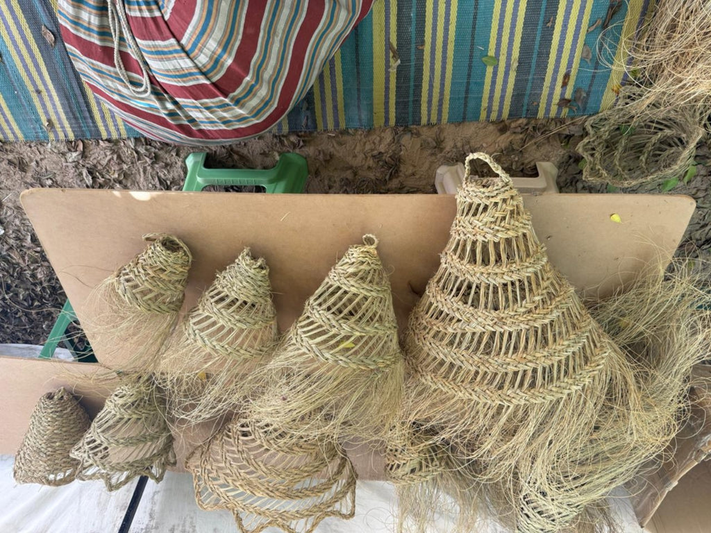 Palm Fibre Pendant Lampshade – XS to L — product view