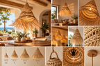 Palm Fibre Pendant Lampshade – XS to L — product view