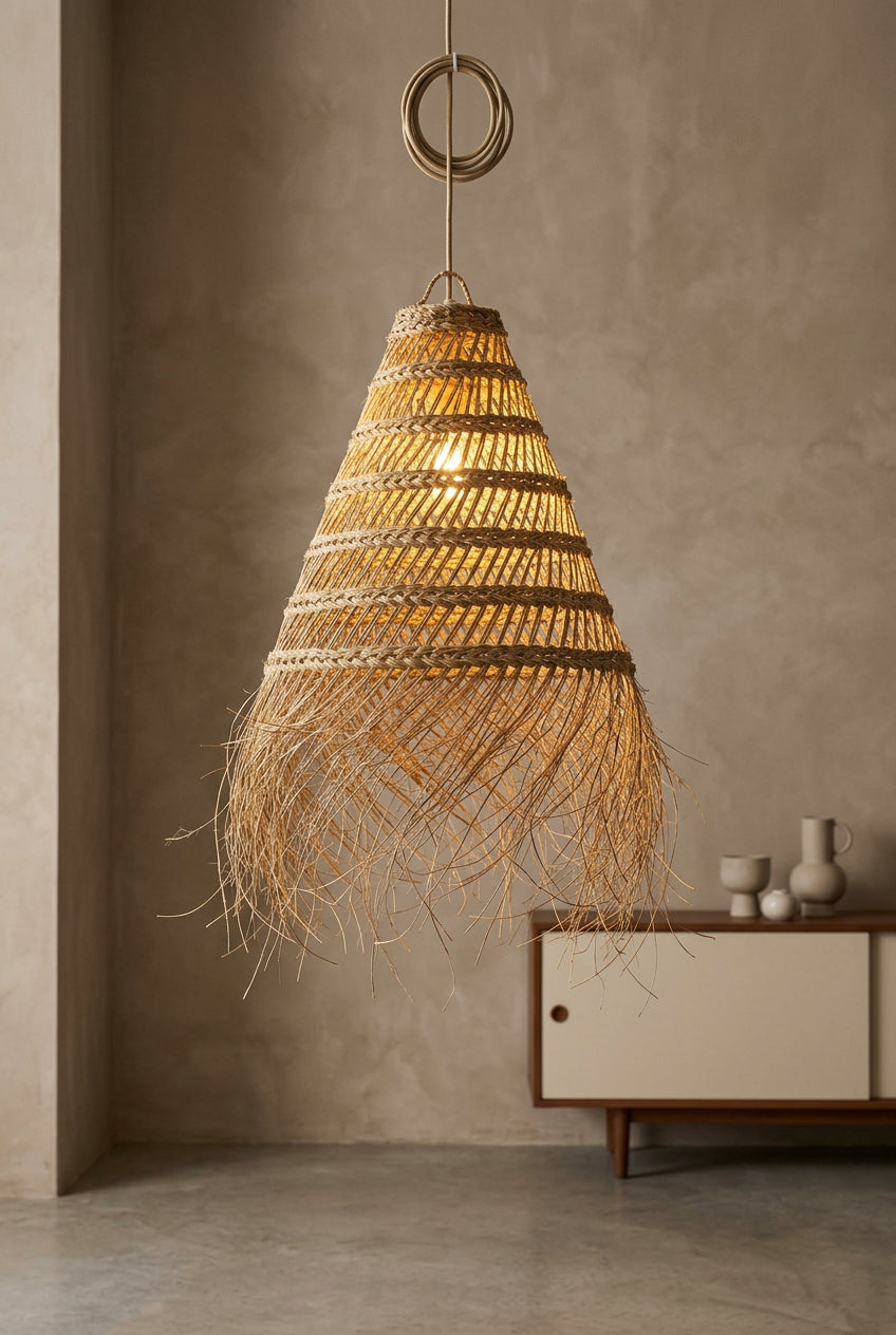 Abat-jour en fibres de palmier tressées – XS à L — Kartouzou